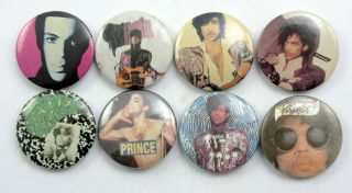 Prince Button Badges 8 X Vintage Prince Pin Badges Purple Rain