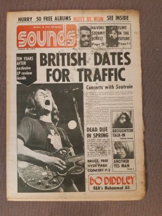 Sounds Music Newspaper August 28th 1971 Traffic Tour Dates 10 Years After Cover