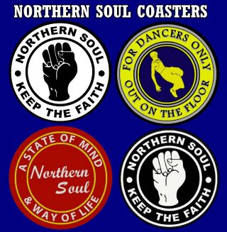 Northern Soul - Set Of 4 Novelty Coasters / - Easy / Gifts