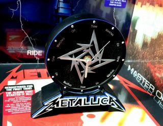 Metallica " Time Marches On " Star Desktop Clock,  For Whom The Bell Tolls