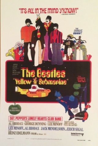 The Beatles Yellow Submarine Poster 11 X 17