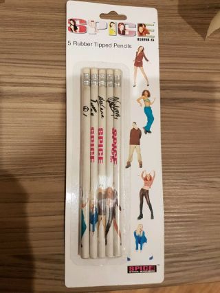 Retro Spice Girls Pencil Set From 1997 Official 5 Pencils