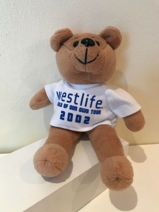 Westlife Official Beanie Plush Bear World Of Our Own Tour 2002 Rare