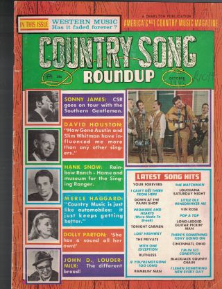 Country Song Roundup October 1967 Dolly Parton Merle Haggard Hank Snow