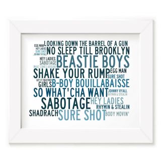 Beastie Boys Poster Print - Anthology - Lyrics Gift Signed Art