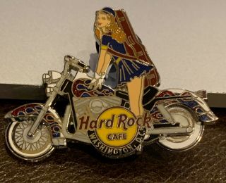 Hard Rock Cafe Washington Dc Patriot Bike Motorcycle Girl 4 Air Force Pin Gm