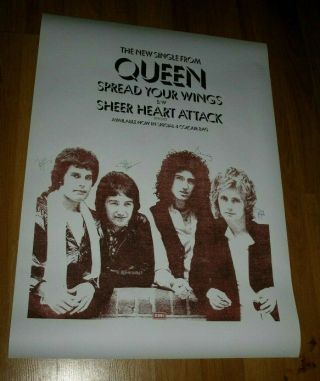 Queen Freddie Mercury Brian May Spread Your Wings Poster 1978