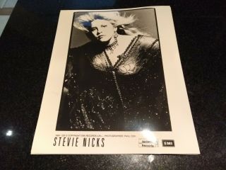 Stevie Nicks Orig Emi B/w Promo Photo 10 " X 8 " 1989 (other Side Of The Mirror)