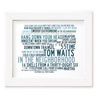 Tom Waits Poster Print - Anthology - Lyrics Gift Signed Art
