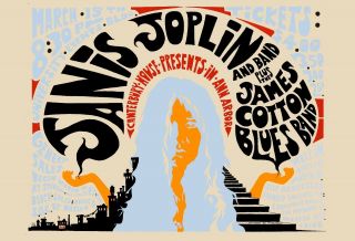 Rare Psychedelic: Janis Joplin W/ James Cotton Ann Arbor Poster 1969 19x13