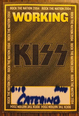 2004 Kiss Rock The Nation Tour Fabric Satin Simmons Backstage Pass Phx Arizona