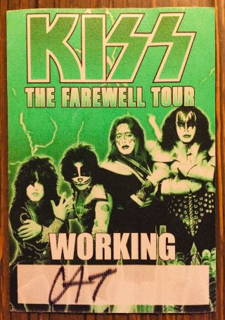 2004 Kiss Farewell Tour Fabric Satin Simmons Backstage Pass Phx Arizona