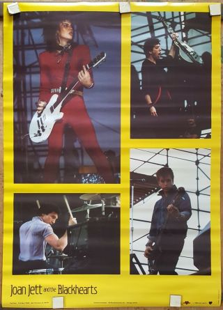 Joan Jett Poster Bi - Rite 1983 Approx 20 X 28 / Rare