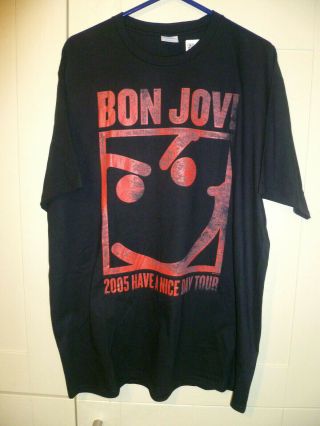 Bon Jovi - 2017 " 2005 Have A Day Tour " Black T - Shirt (xl)