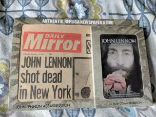John Lennon Death Of A Beatle (dvd And Newspaper)