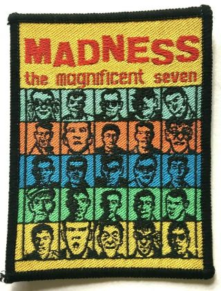 Madness - The Magnificient Seven - Old Og Vtg Early 1980s Woven Patch Sew On Ska