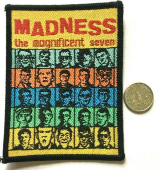 MADNESS - The Magnificient Seven - Old OG Vtg Early 1980s Woven Patch Sew On Ska 2