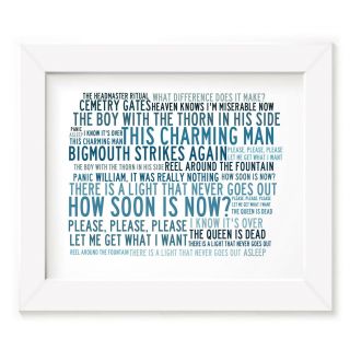The Smiths Poster Print - Anthology - Lyrics Gift Signed Art