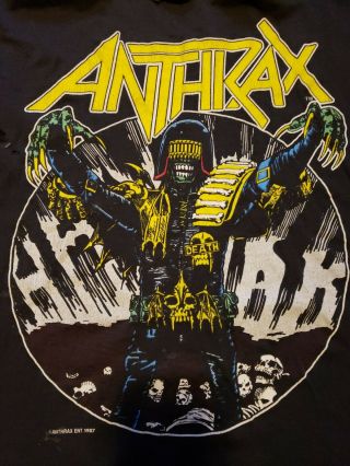 Anthrax Among The Living World Tour Shirt 1987