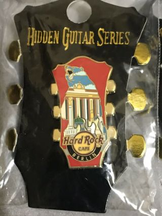 Hard Rock Cafe Berlin 2018 Hidden Guitar Series Pin On Guitar Head Card Le 300