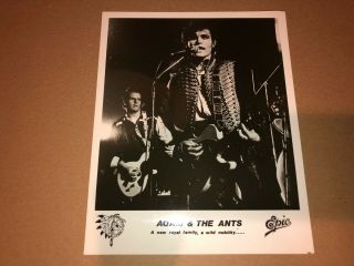 Adam Ant Rare Adam And The Ants Marco Live Official Photo 8 " X 10 " Epic Records