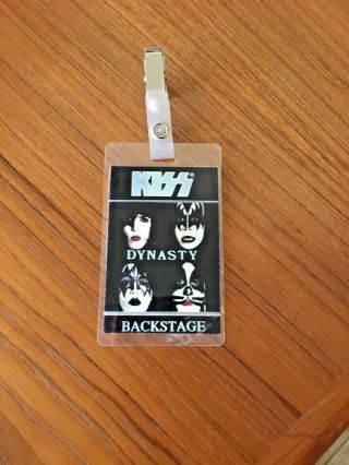 1979 Kiss Dynasty Back Stage Pass