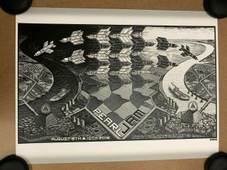 Pearl Jam Seattle 2018 Official Concert Print By Emek Endless War Mc Escher
