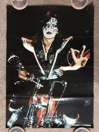 1976 Kiss Ace Frehley Motorcycle Poster - Aucoin