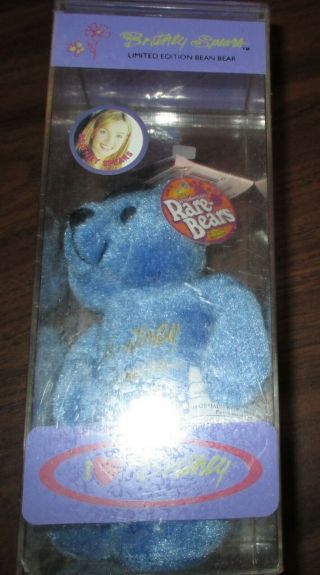 Britney Spears Limited Edition Bean Bear Beanie In Plastic Case 1999