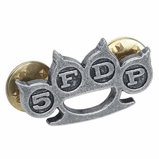 Five Finger Death Punch Knuckle Pin Grey - Alchemy Rocks 5fdp Duster Pewter