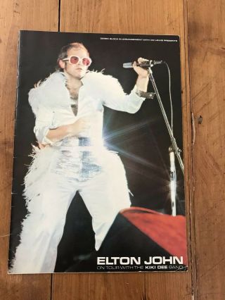 Vintage Elton John On Tour With Kiki Dee Show Programme 1973