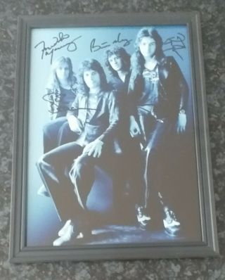 1 Large Framed A4 Signed Autograph Photo Of Rock Band Queen Freddie Mercury