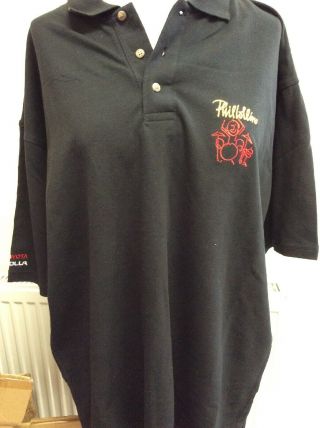 Phil Collins Black Polo Shirt Xl