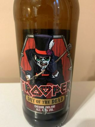Iron Maiden Trooper Beer Bottle Limted Day Of The Dead Lable (empty)