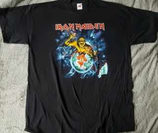 Iron Maiden Official 2005 Tour T - shirt Eddie RIPS Download Dates XL 2