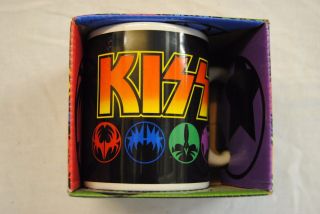 Kiss Four Symbols Logo Mug Cup Tea Coffee Official Boxed Starchild Demon