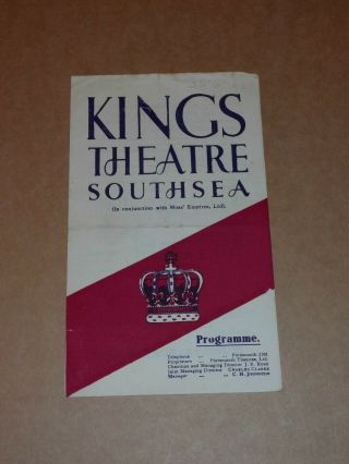 Marie Lloyd Jr.  1944 Kings Theatre,  Southsea Programme (murray & Mooney)