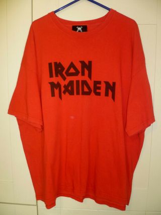 Iron Maiden - 2011 Vintage " Iron Maiden " Red T - Shirt (xxxl)