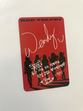Wendy Official Photocard Red Velvet The Perfect kpop 2