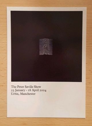 2004 Peter Saville Exhibition Manchester Urbis Postcard [unknown Pleasures] Joy