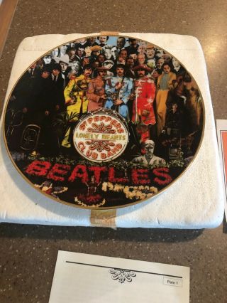 Vintage Beatles Sgt.  Peppers Lonely Hearts Club Band Plate By Delphi 1992,