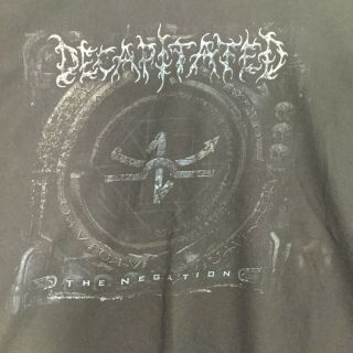 Decapitated Negation Metal Band Tour T Shirt Size Xl Black Faded (2) 2004