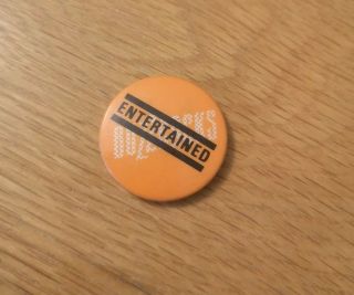 Vintage Buzzcocks Entertained - Punk Band Promo Pin Badge Circa Late 70s /80s