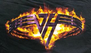 Van Halen Flaming Logo T - Shirt,  Black Size Xl