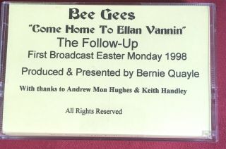 Bee Gees Come Home To Ellan Vannin - The Follow Up Bernie Quayle Cassette