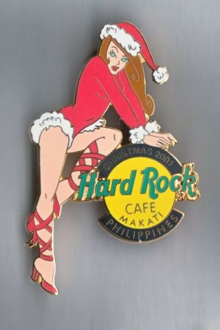 Hard Rock Cafe Pin: Makati Philippines 2001 Christmas Girl Le500