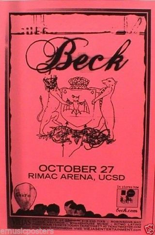 Beck 2005 " Guero Tour " San Diego Concert Poster,  Handbill - Alt Folk Rock Music