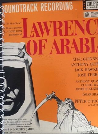 For The Lawrence Of Arabia Soundtrack Maurice Jarre Vinyl Album Cover Notebook