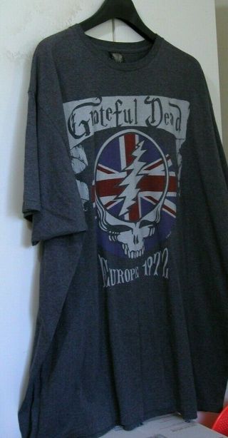 Grateful Dead Gray Europe 1972 Retro Shirt 5xlt Big Long Tall