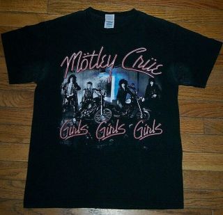 Motley Crue Girls,  Girls,  Girls T - Shirt / Dbl Sided Graphics Size M /